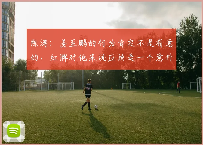 陈涛：姜至鹏的行为肯定不是有意的，红牌对他来说应该是一个意外